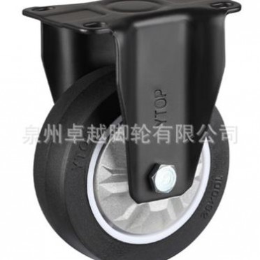 18AH成功黑色聚氨酯（TPU）中型錳鋼腳輪4寸 萬向輪工業家具輪
