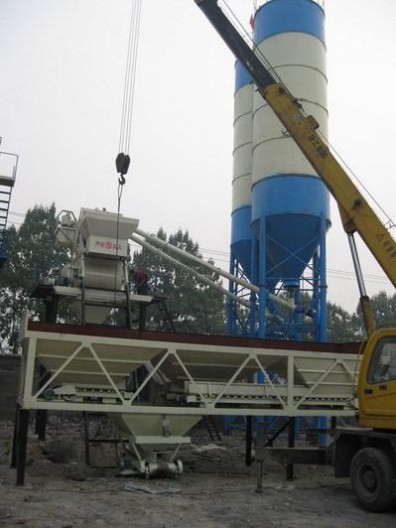 四川中小型混凝土攪拌站生產線-時產50方HZS50工程混凝土攪拌站