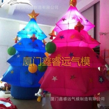 氣模燈光圣誕樹，圣誕充氣產品，氣模圣誕樹，鑫睿遠制造